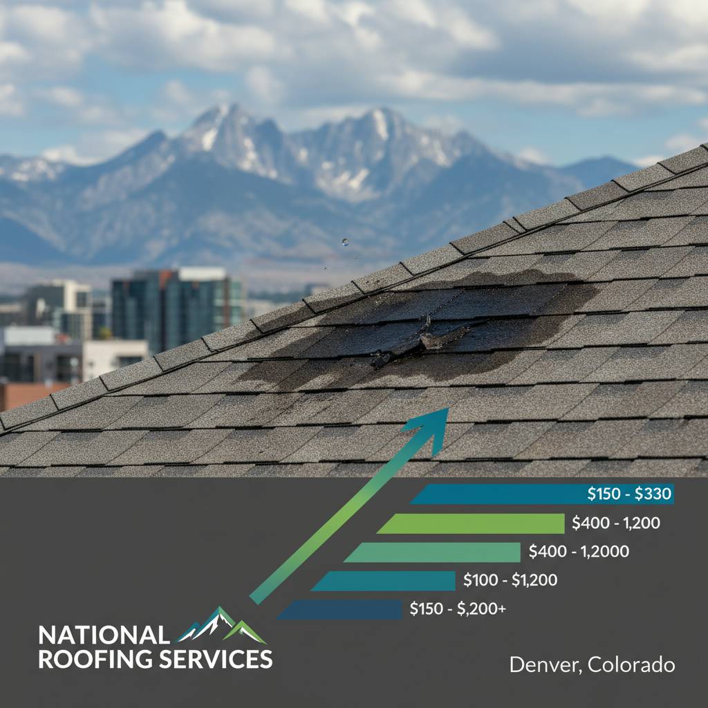 Average cost to fix roof leak - clear ranges